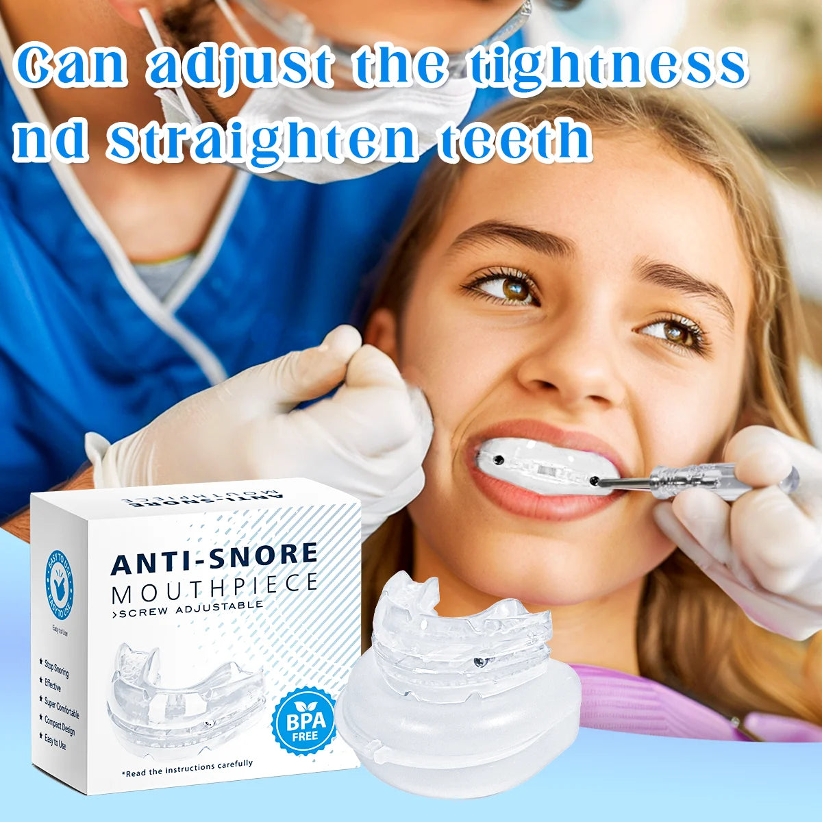 Adjustable Anti-Snoring Mouth Guard – Stop Snoring & Improve Sleep