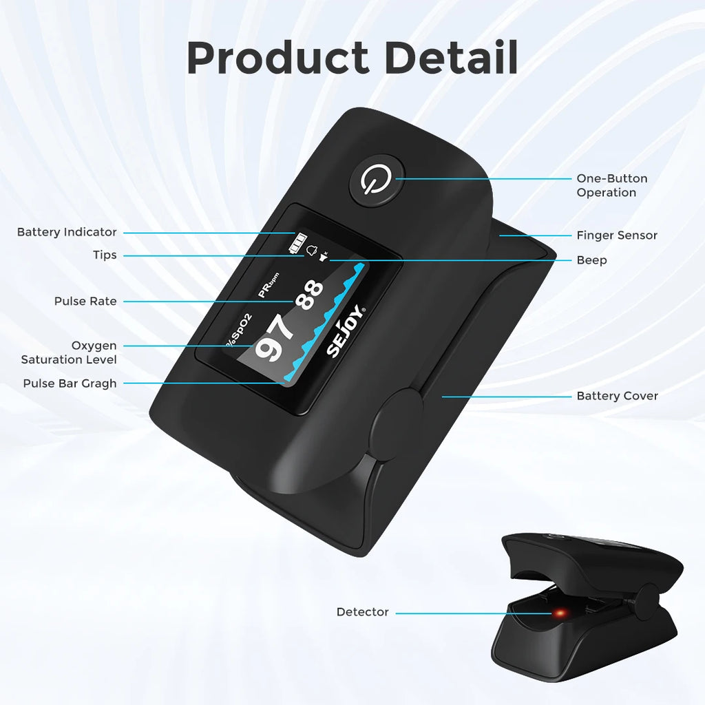 Sejoy Digital Wrist BP Monitor & Finger Pulse Oximeter