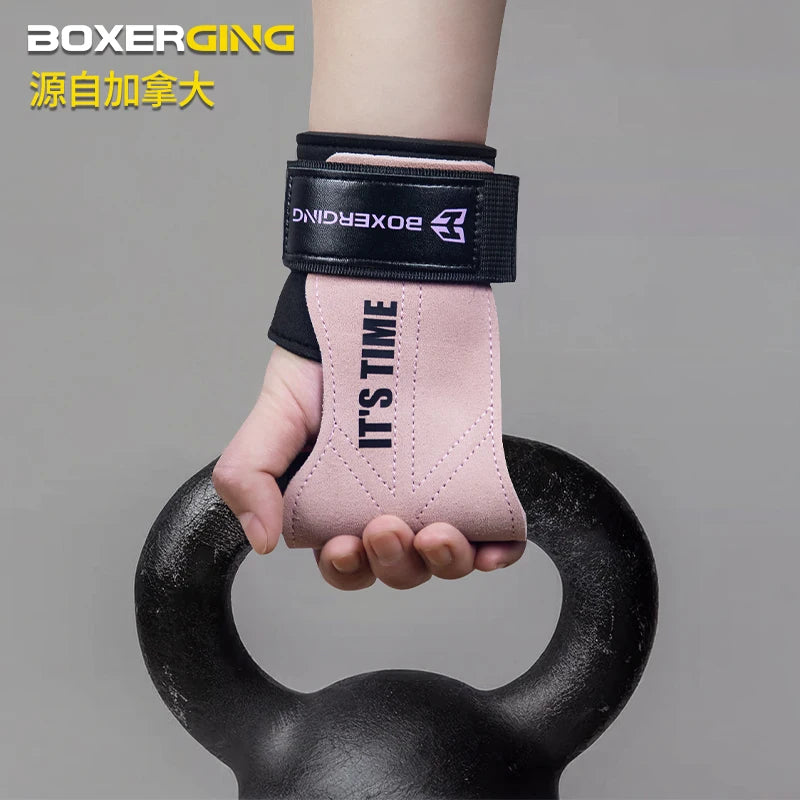 Cowhide Gym Gloves Grips for Weightlifting & CrossFit