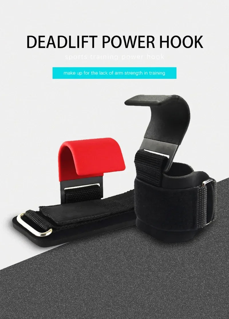 Weight Lifting Hook Grips with Wrist Wraps for Gym Training