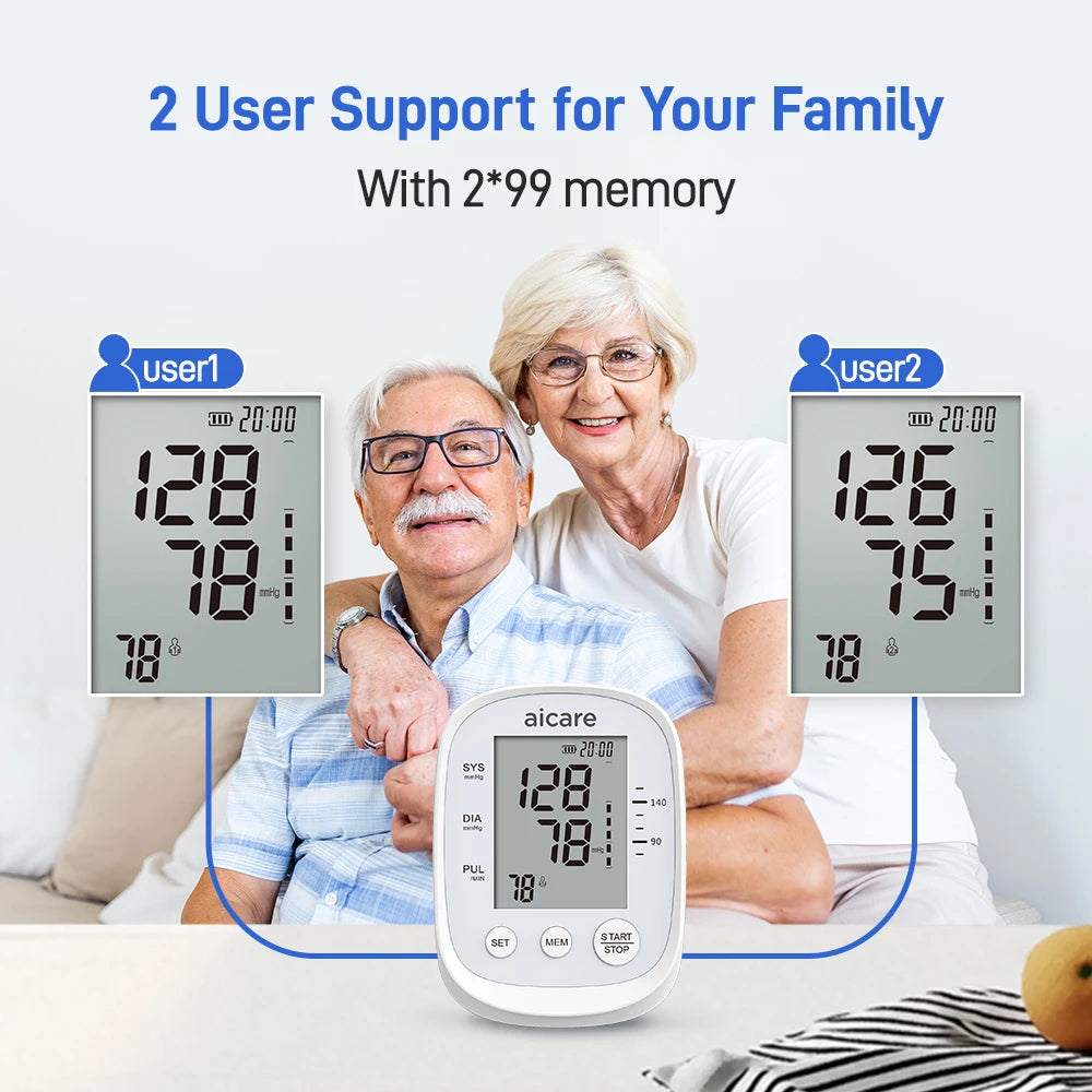 AICARE Automatic Upper Arm Digital Blood Pressure Monitor