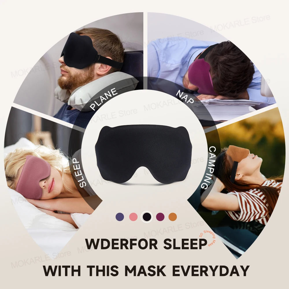 3D Sleep Mask – Soft Light-Blocking Eye Shade