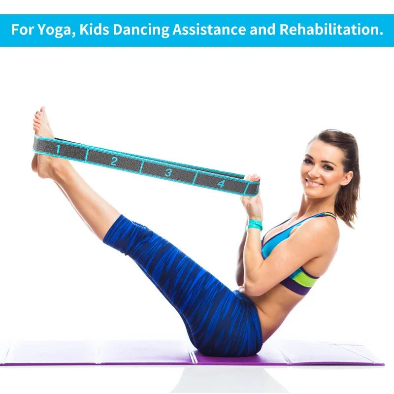 Yoga Stretch Strap with Loops – Flexibility & Ballet Band