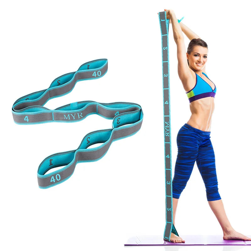 Yoga Stretch Strap with Loops – Flexibility & Ballet Band