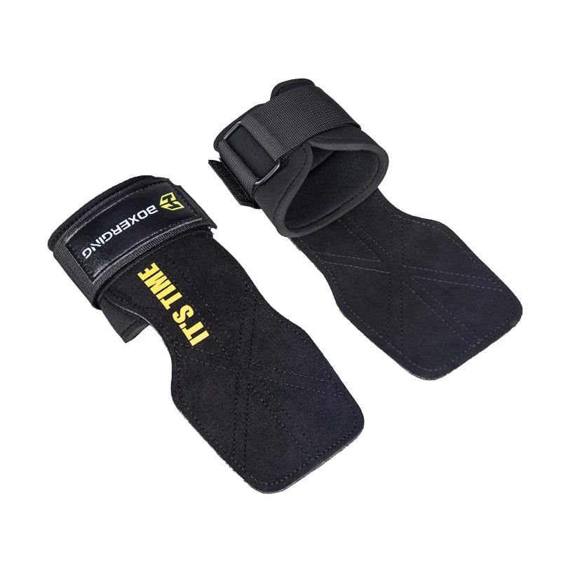 Cowhide Gym Gloves Grips for Weightlifting & CrossFit