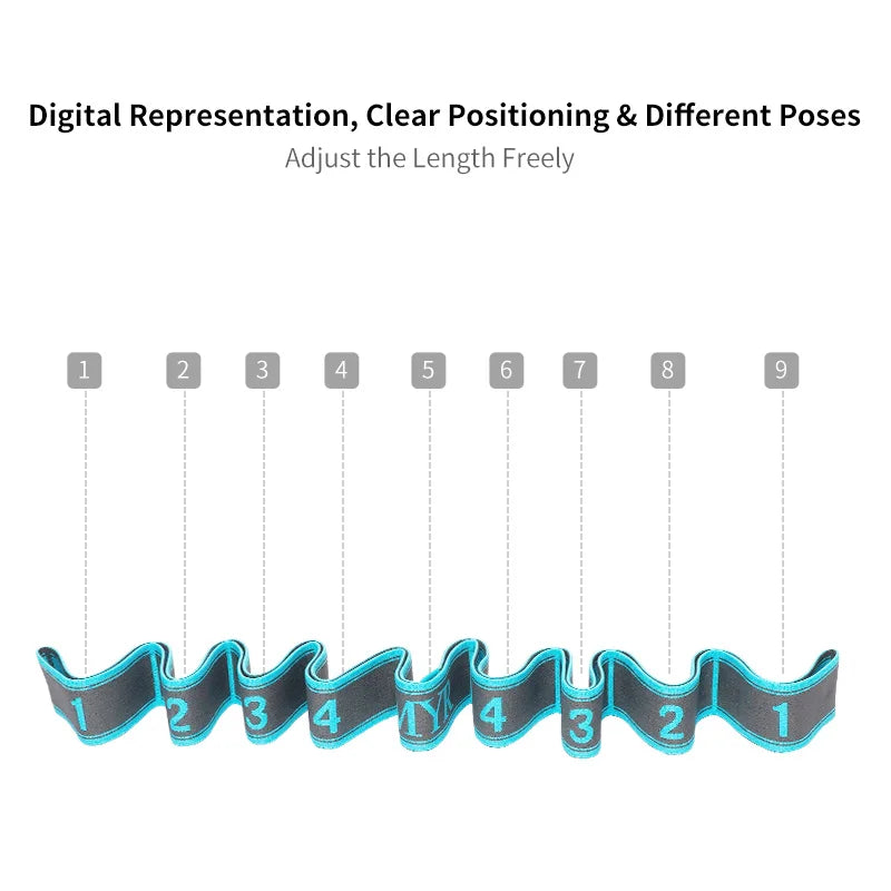 Yoga Stretch Strap with Loops – Flexibility & Ballet Band