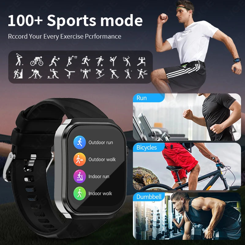 LIGE 2025 AI Health Diagnose Smartwatch with Bluetooth Call