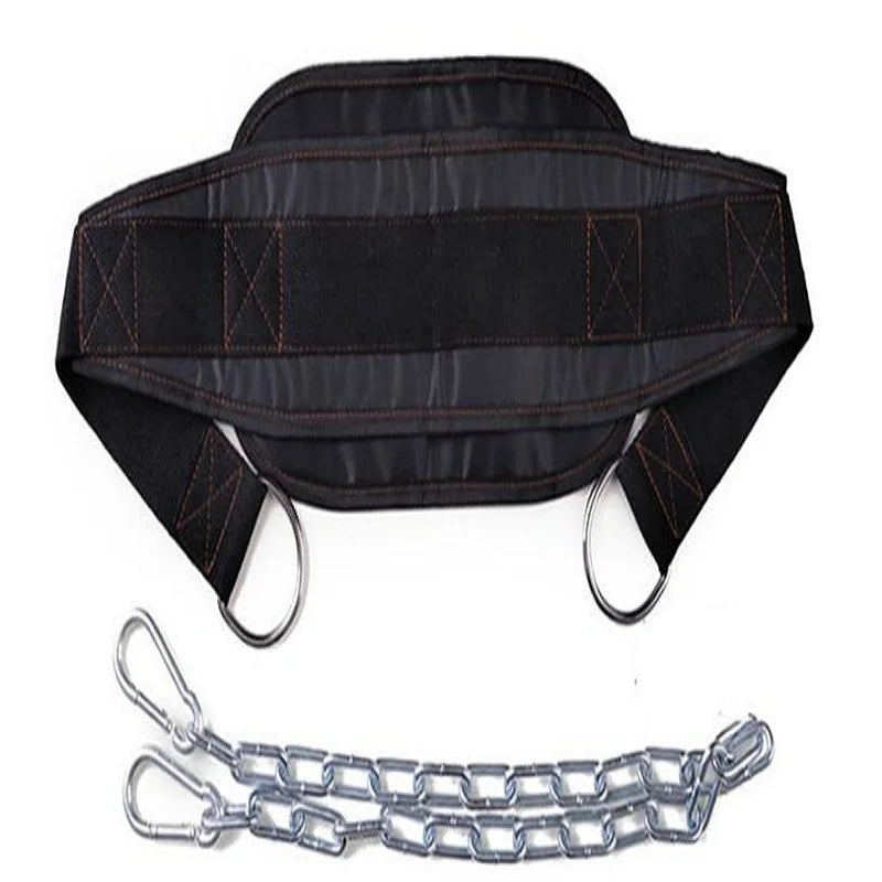 Thick Metal Chain Weight Lifting Dip Belt for Strength Training