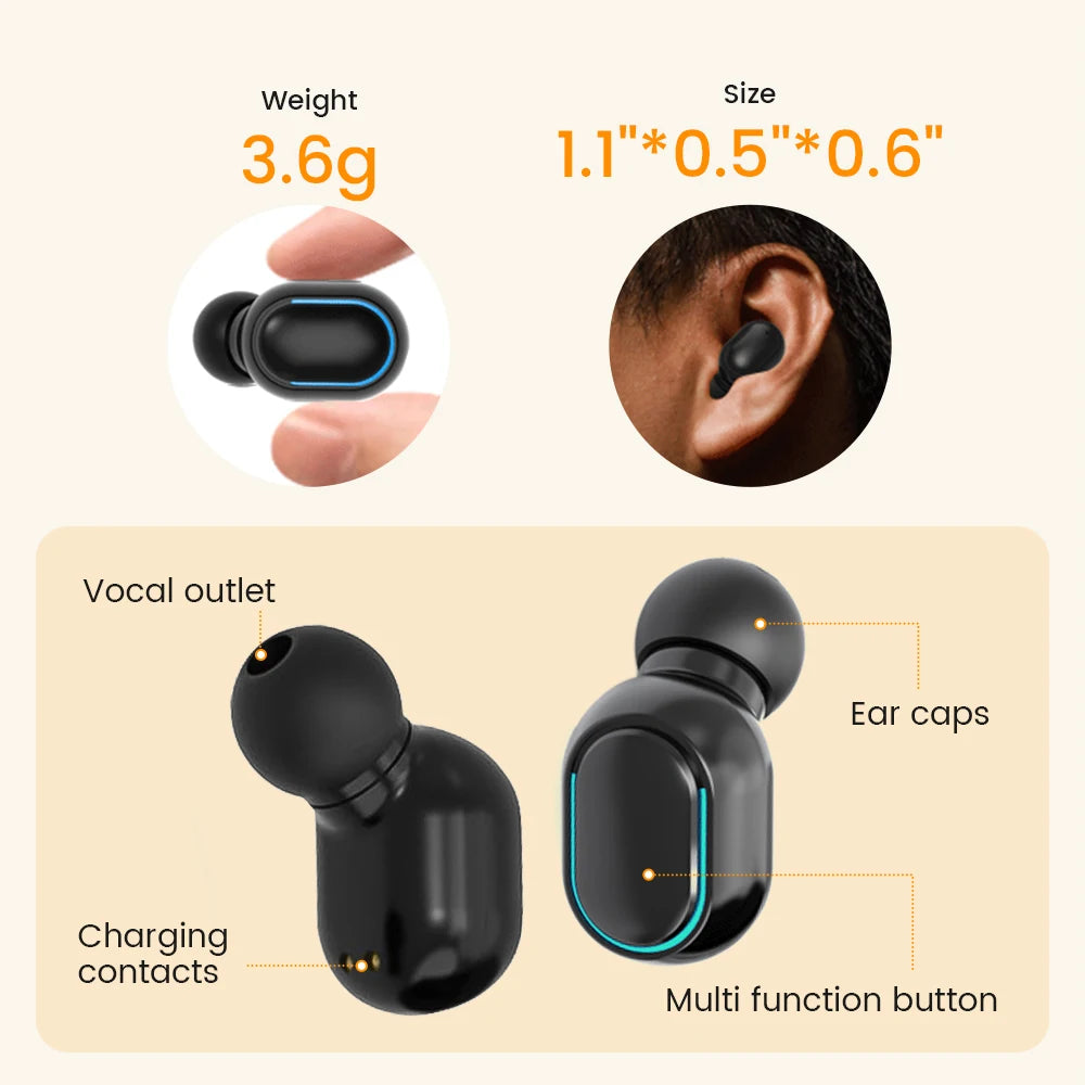 Rechargeable Invisible ITE Hearing Aid for Elderly