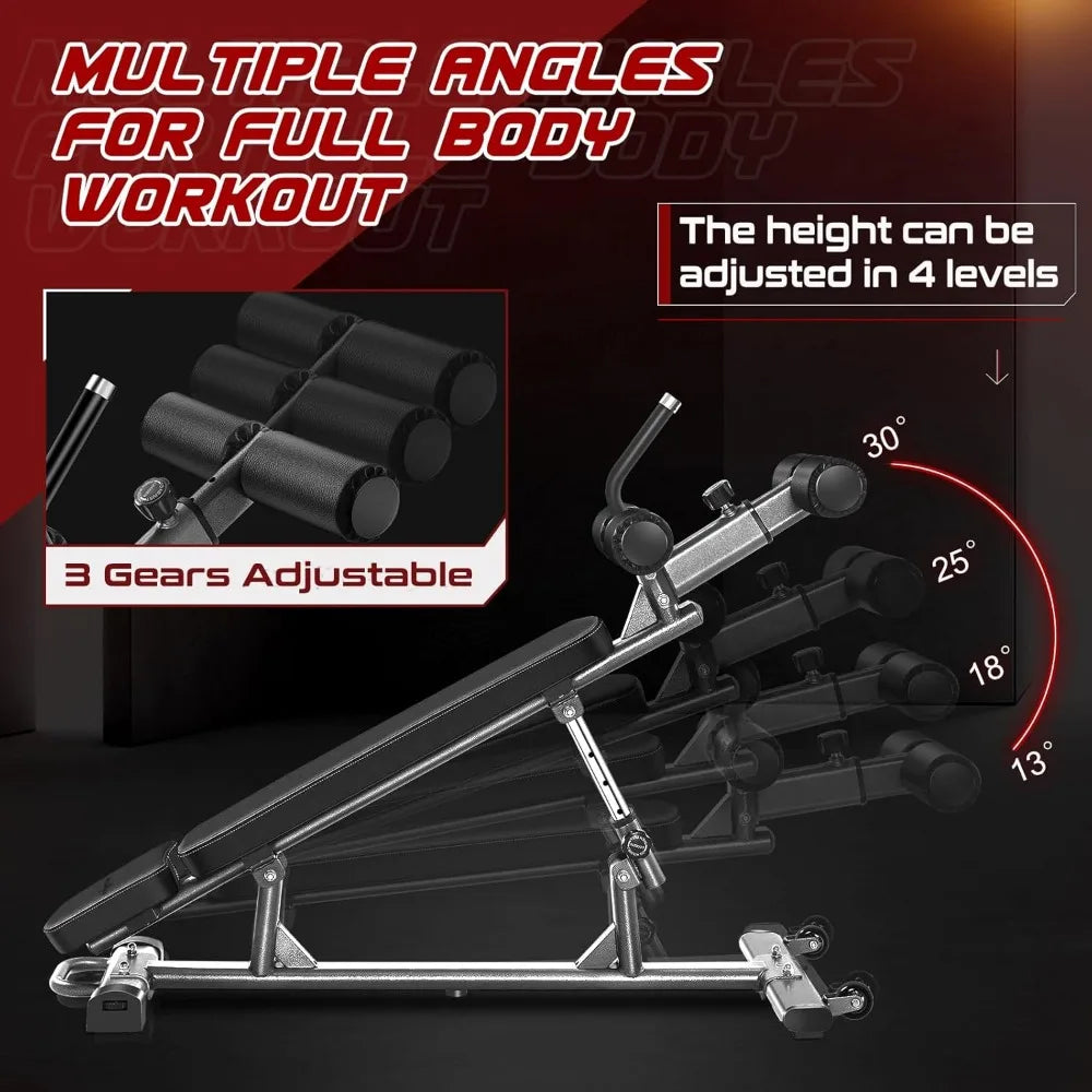 Adjustable Sit-Up & Weight Bench – Flat, Incline & Decline