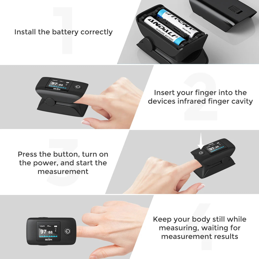Sejoy Digital Wrist BP Monitor & Finger Pulse Oximeter