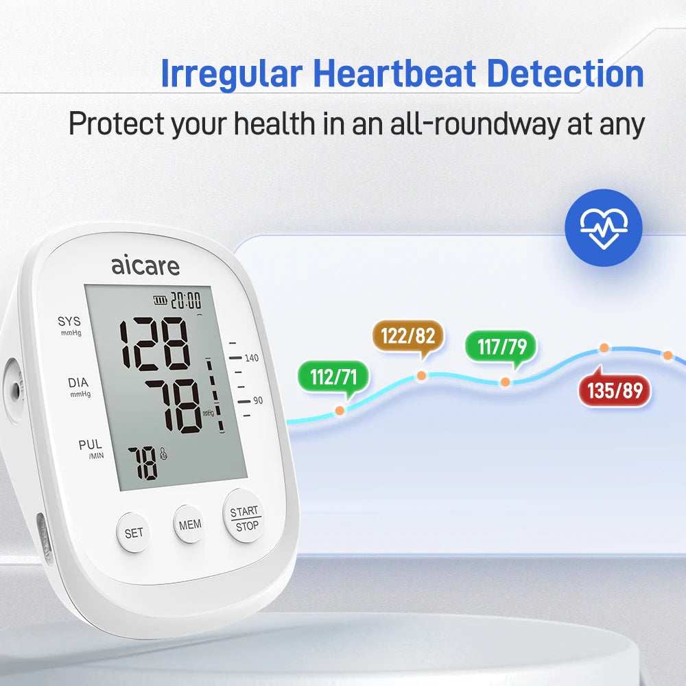 AICARE Automatic Upper Arm Digital Blood Pressure Monitor