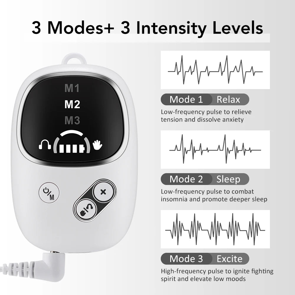 Ear Clip CES Therapy Device for Insomnia and Anxiety Relief
