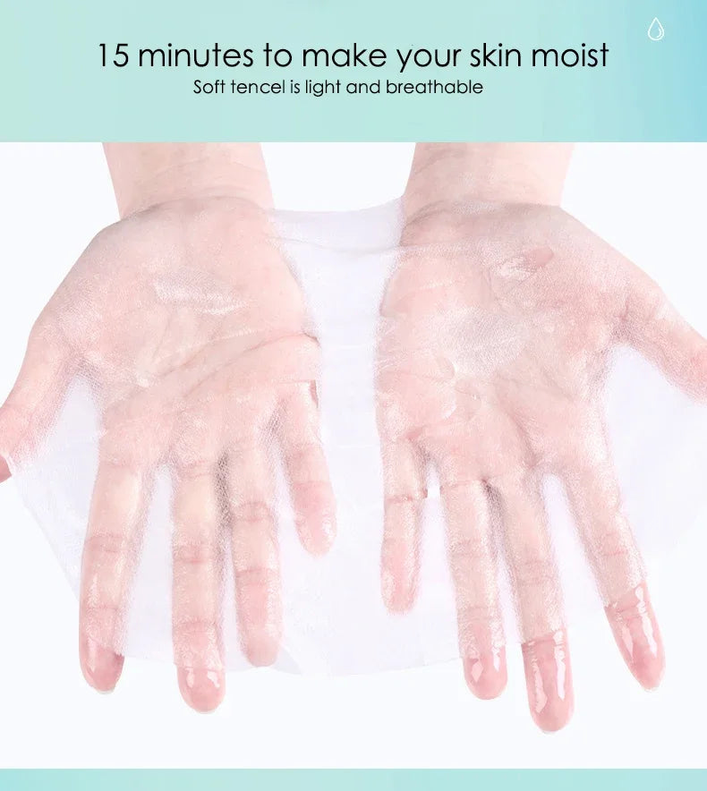10PCS Hyaluronic Acid Hydrating Facial Sheet Masks