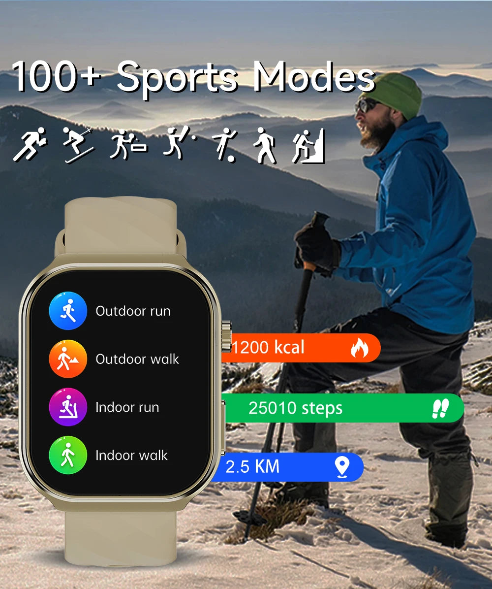 LIGE 2025 AI Health Diagnose Smartwatch with Bluetooth Call