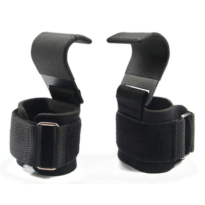 Weight Lifting Hook Grips with Wrist Wraps for Gym Training
