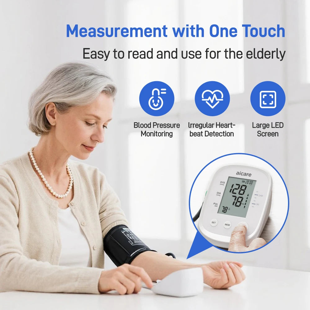 AICARE Automatic Upper Arm Digital Blood Pressure Monitor