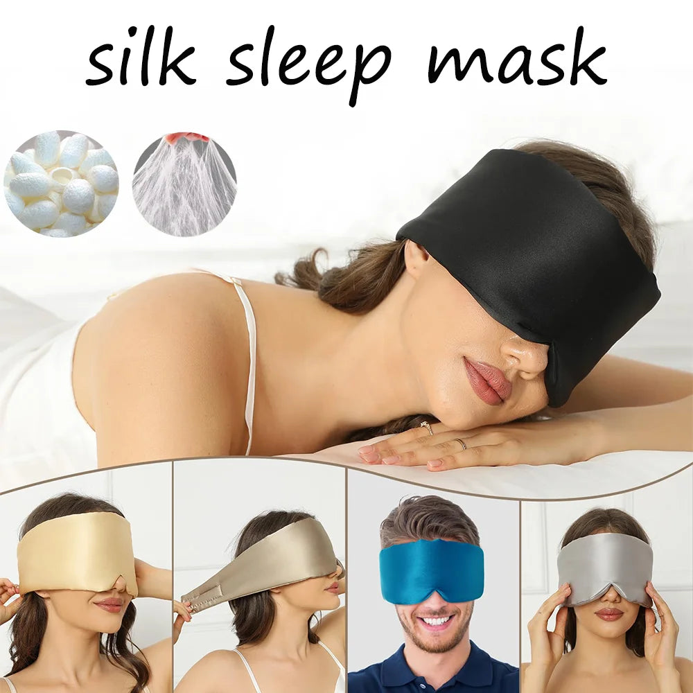 Mulberry Silk Sleep Mask – Adjustable Light-Blocking Eyepatch