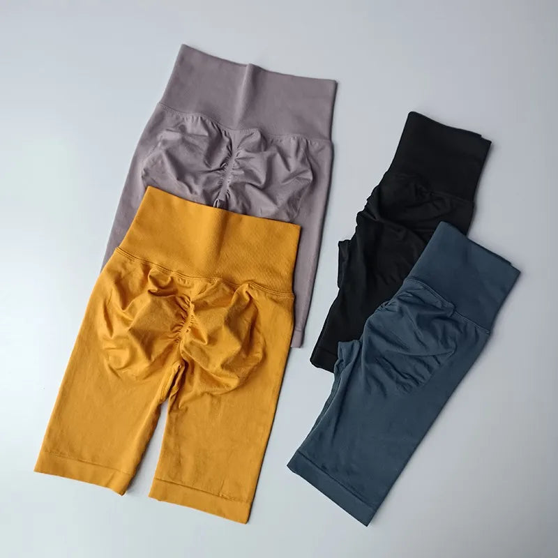 Women’s High-Waist Yoga Shorts – Hip Push-Up & Tummy Control