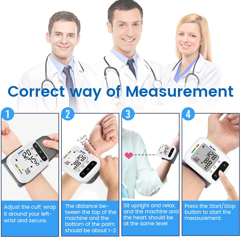 Sejoy Digital Wrist BP Monitor & Finger Pulse Oximeter
