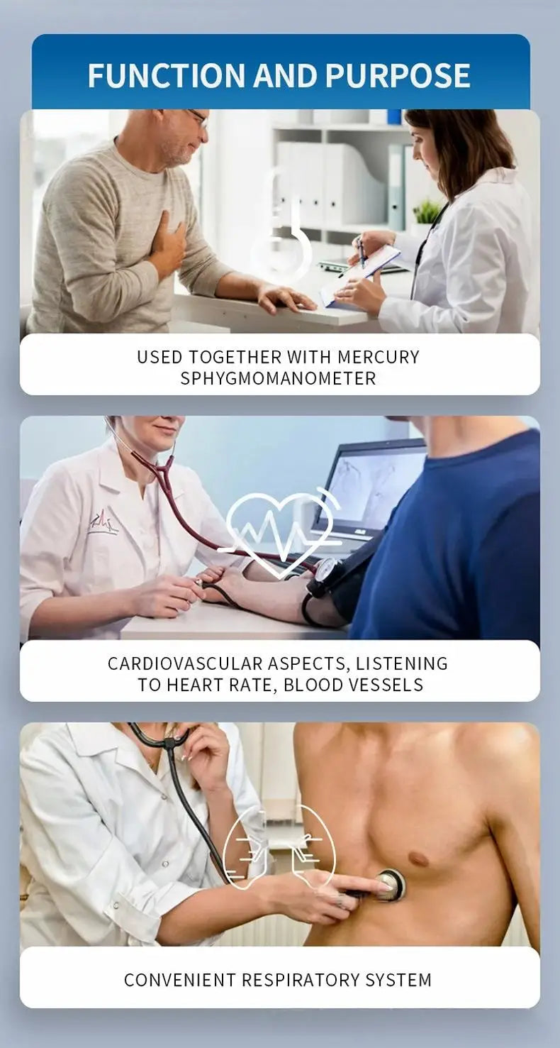JUSTLANG Professional Dual Head Medical Stethoscope