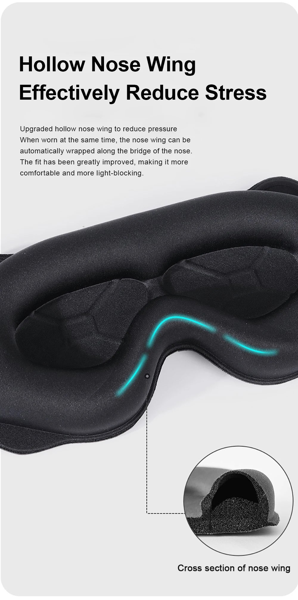 3D Travel Sleep Mask – Light-Blocking Eyepatch