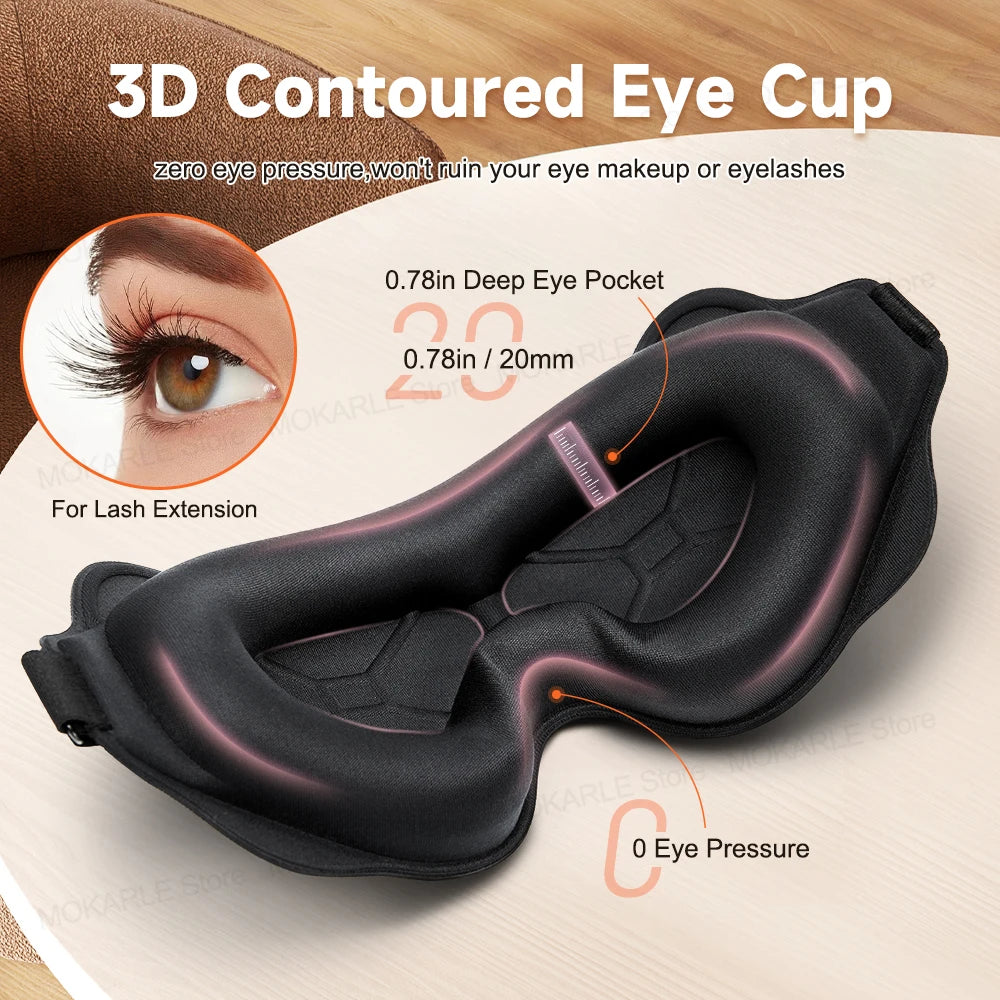 3D Sleep Mask – Soft Light-Blocking Eye Shade