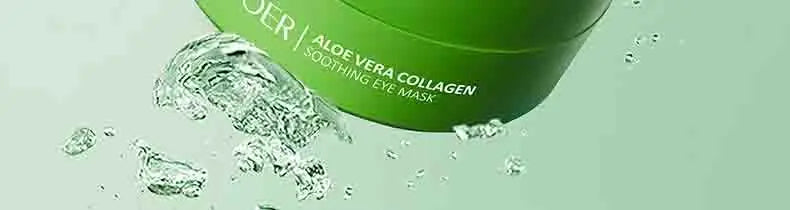 60PCS Aloe Vera Collagen Eye Mask for Dark Circles & Puffiness