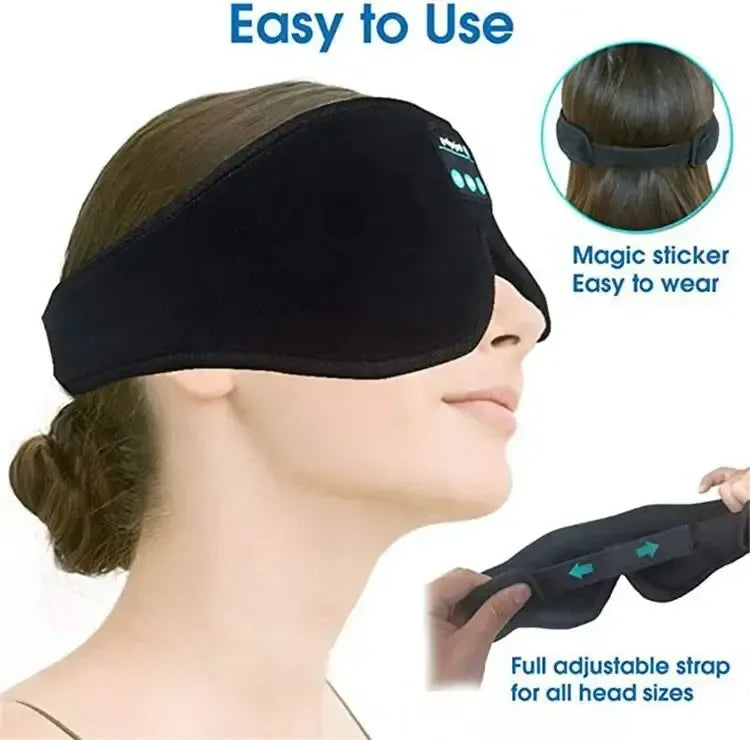 3D Bluetooth Sleep Eye Mask with Built-in HD Music Headphones