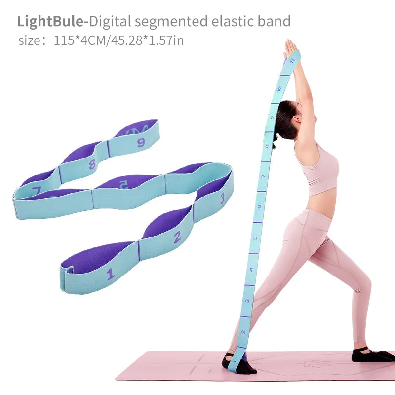 Yoga Stretch Strap with Loops – Flexibility & Ballet Band