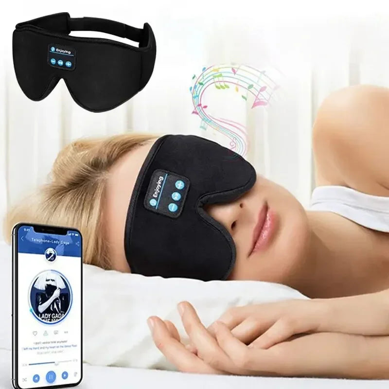 3D Bluetooth Sleep Eye Mask with Built-in HD Music Headphones