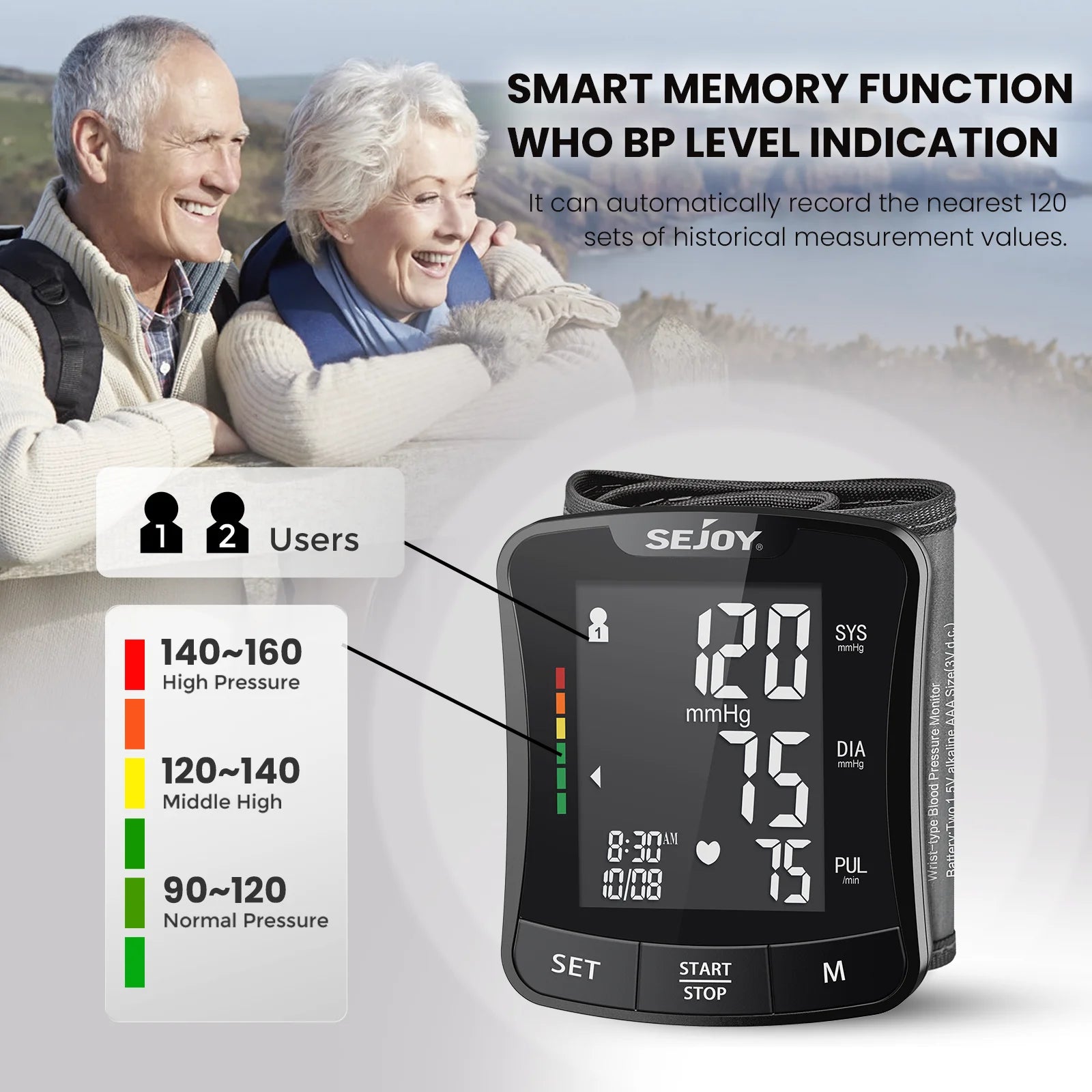 AICARE Automatic Upper Arm Digital Blood Pressure Monitor