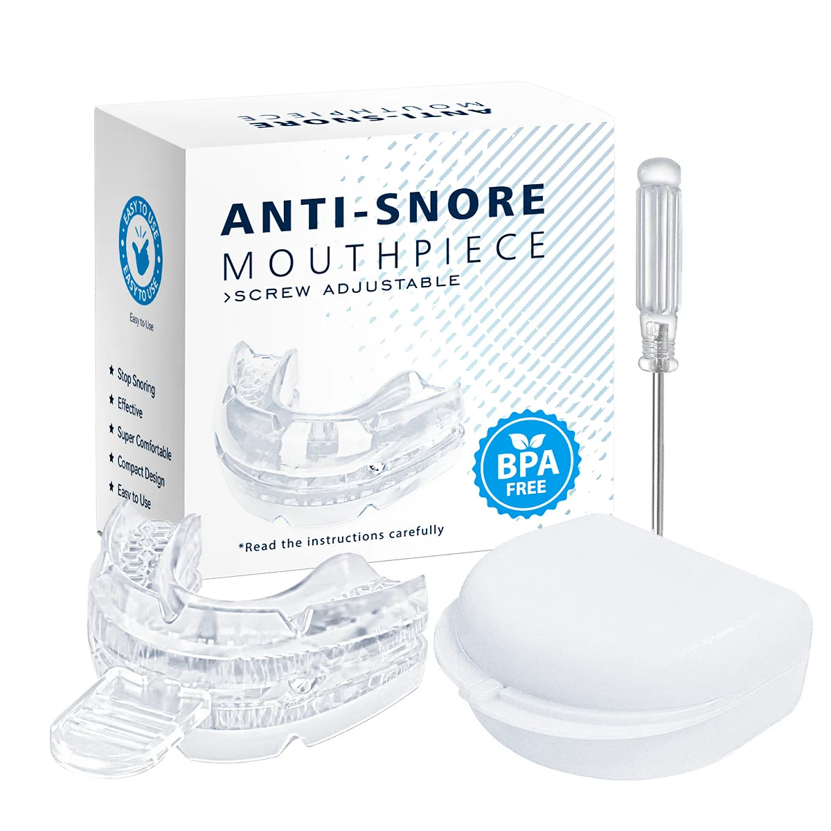 Adjustable Anti-Snoring Mouth Guard – Stop Snoring & Improve Sleep