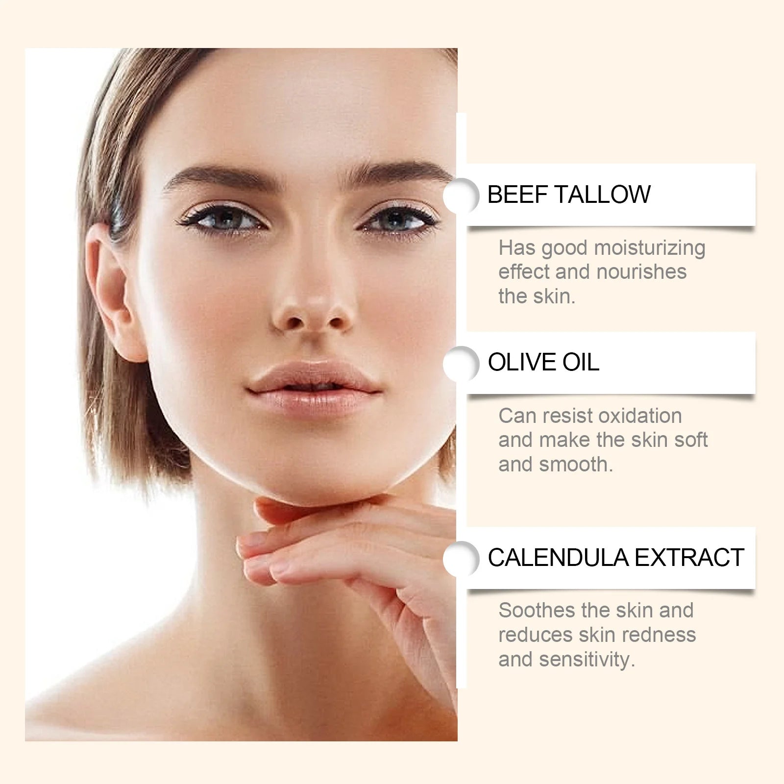 WoodSleep Beef Tallow Cream – Deep Moisturizer & Wrinkle Remover
