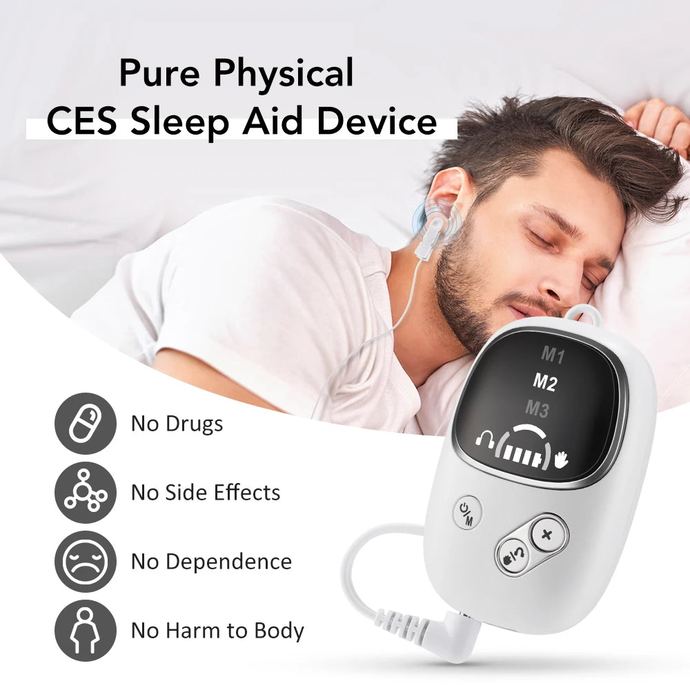 Ear Clip CES Therapy Device for Insomnia and Anxiety Relief
