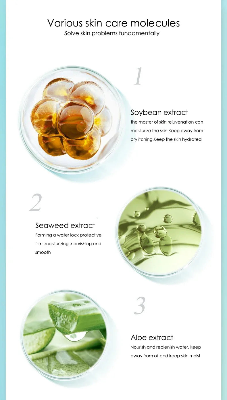 10PCS Hyaluronic Acid Hydrating Facial Sheet Masks