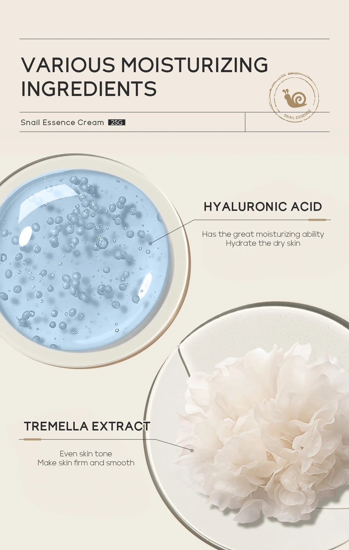 Snail Anti-Aging Face Cream – Collagen & Moisturizing Day Cream