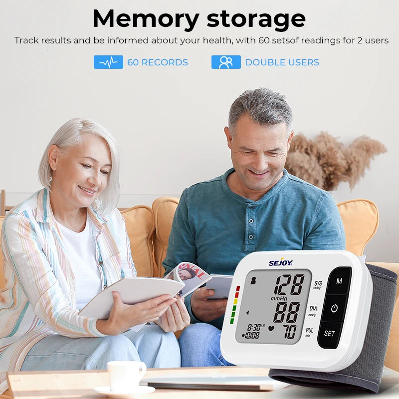 Sejoy Digital Wrist BP Monitor & Finger Pulse Oximeter