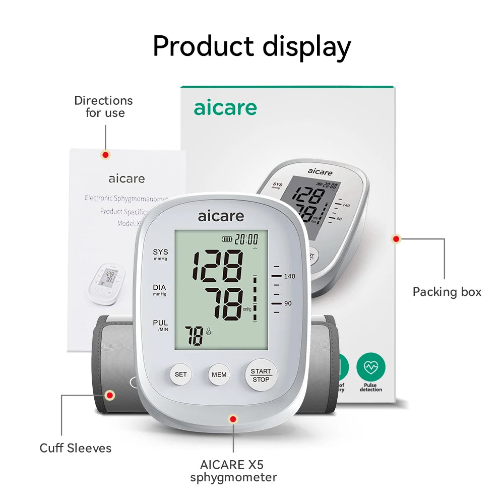 AICARE Automatic Upper Arm Digital Blood Pressure Monitor