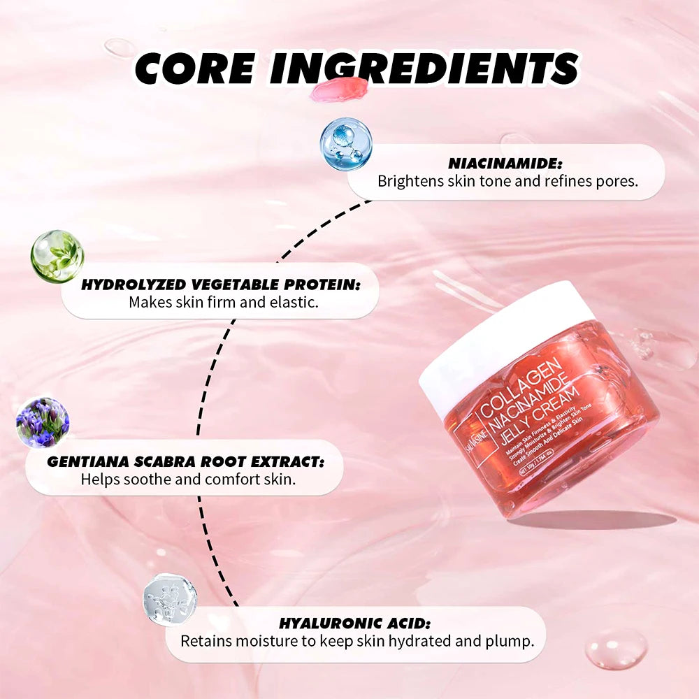 24h Glow & Lift Collagen Jelly Cream – Niacinamide & Hydrolyzed Collagen