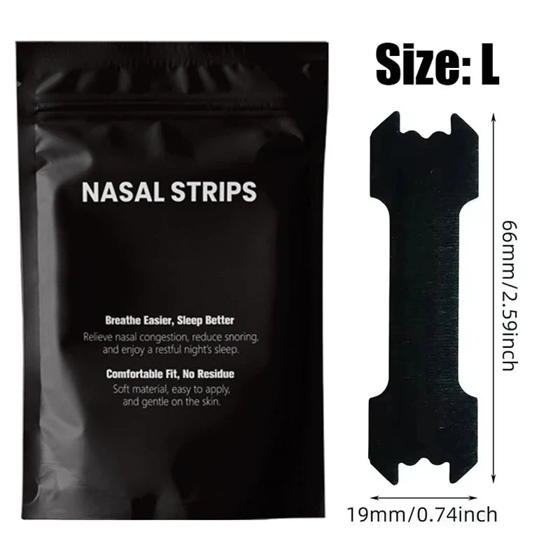 Black Nose Strips – Extra Strength Anti-Snoring Nasal Strips