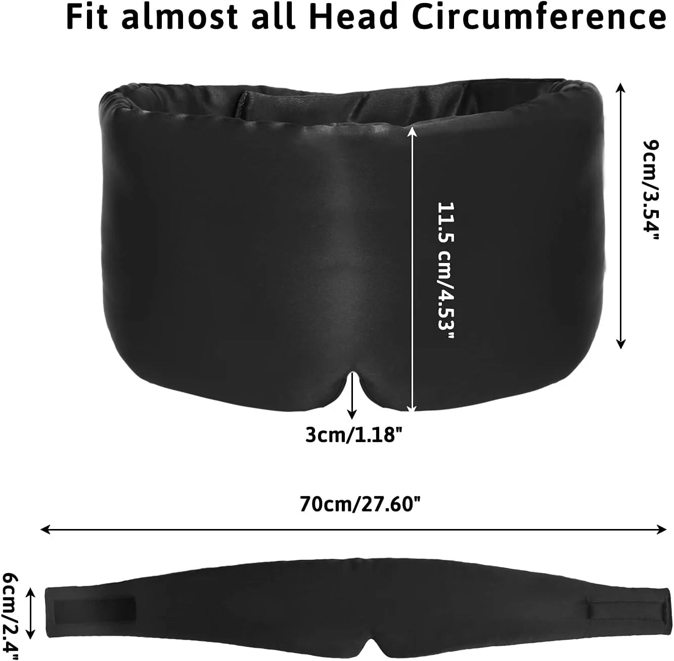Mulberry Silk Sleep Mask – Adjustable Light-Blocking Eyepatch