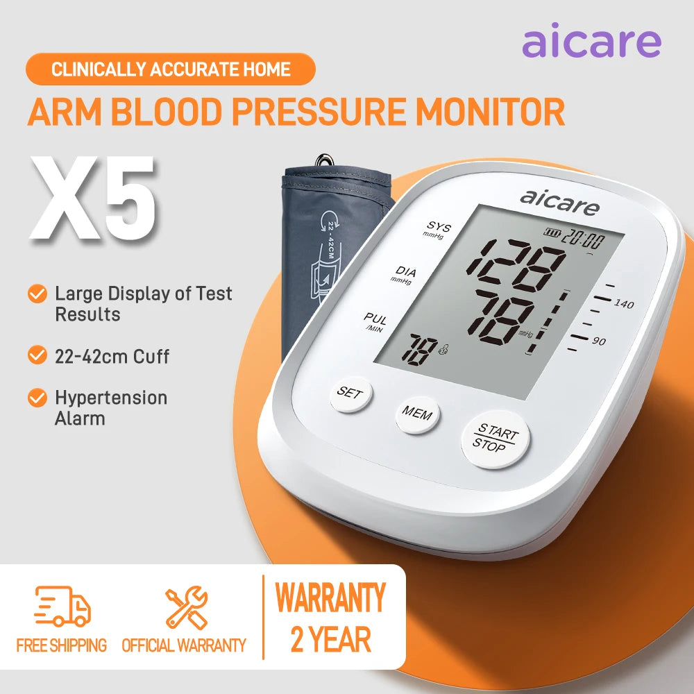 AICARE Automatic Upper Arm Digital Blood Pressure Monitor