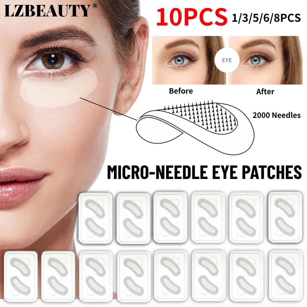 Korean Microneedle Eye Patches with Hyaluronic Acid for Anti-Aging