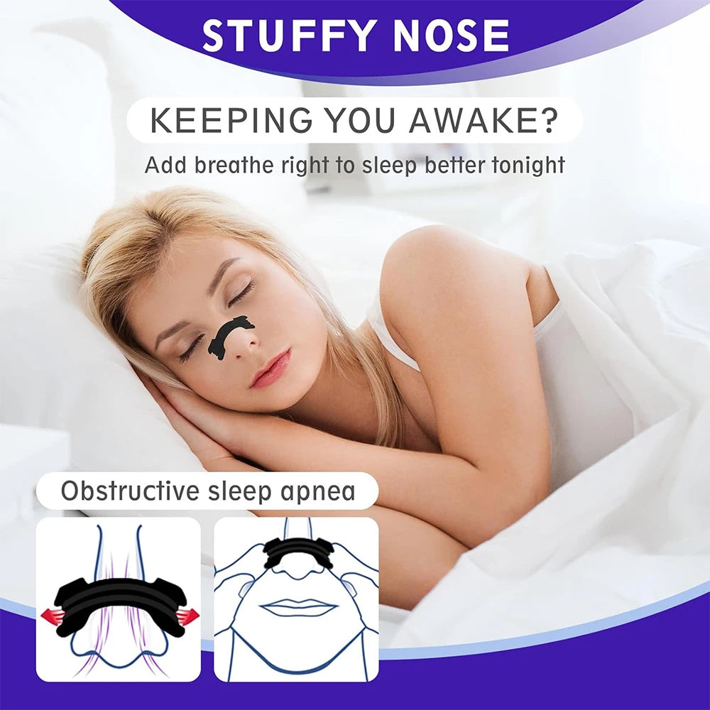 Black Nose Strips – Extra Strength Anti-Snoring Nasal Strips