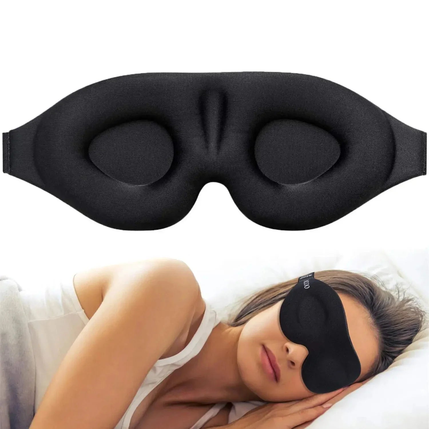 3D Contoured Sleep Eye Mask – Light-Blocking Blindfold