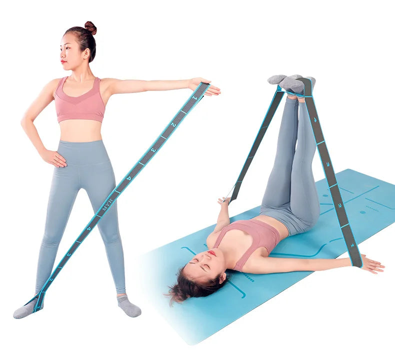 Yoga Stretch Strap with Loops – Flexibility & Ballet Band
