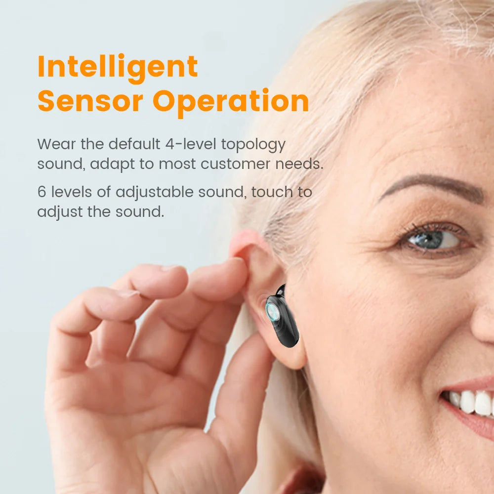 Mini Invisible Rechargeable ITE Hearing Aid for Elderly