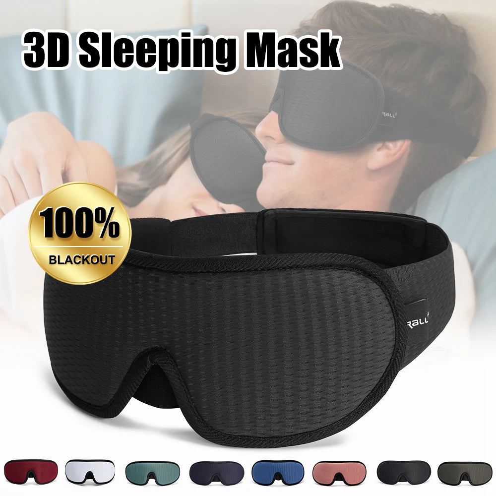 3D Padded Sleep Mask – Light-Blocking Eye Shade