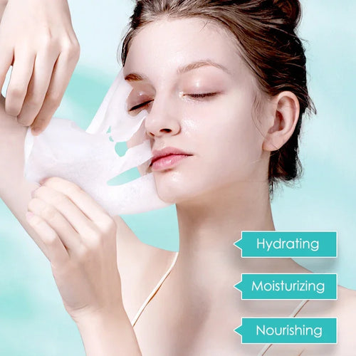 10PCS Hyaluronic Acid Hydrating Facial Sheet Masks